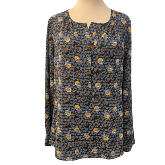 CAbi Limited Edition Eclipse Long Sleeve Blouse Size: Medium - Picture 2 of 5